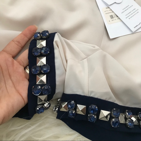 Diane Von Furstenberg Colorblock Pattern Shorts - Picture 6 of 6